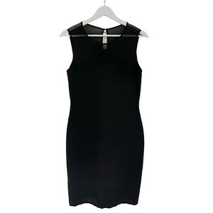 NWT Calvin Klein Women’s Ruched Sleeveless Sheer Top Sheath Dress Black Size‎ 10